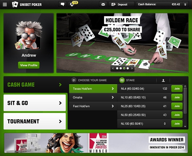 Unibet poker